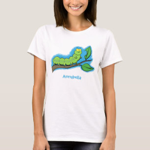 tecknad av lycklig söt grönt-vattenpelare för t shirt