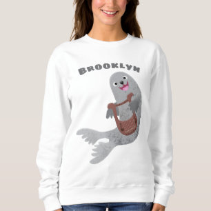 tecknad av lycklig söt harp- t shirt
