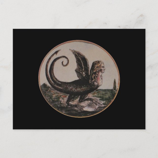 Tecknad av Marie Antoinette ~ Postcard Vykort (Framsida)