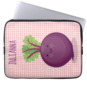 Tecknad av matbetsrot i Cute lycklig Laptop Fodral