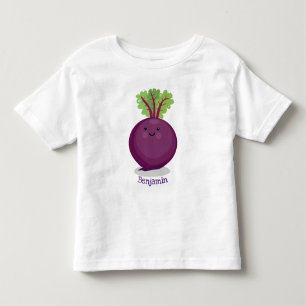 Tecknad av matbetsrot i Cute lycklig T Shirt