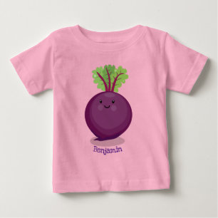 Tecknad av matbetsrot i Cute lycklig T Shirt