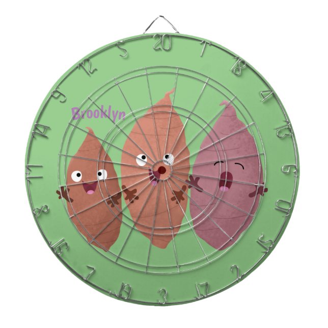 Tecknad av matpotatis, matpotatis darttavla (Framsidan)