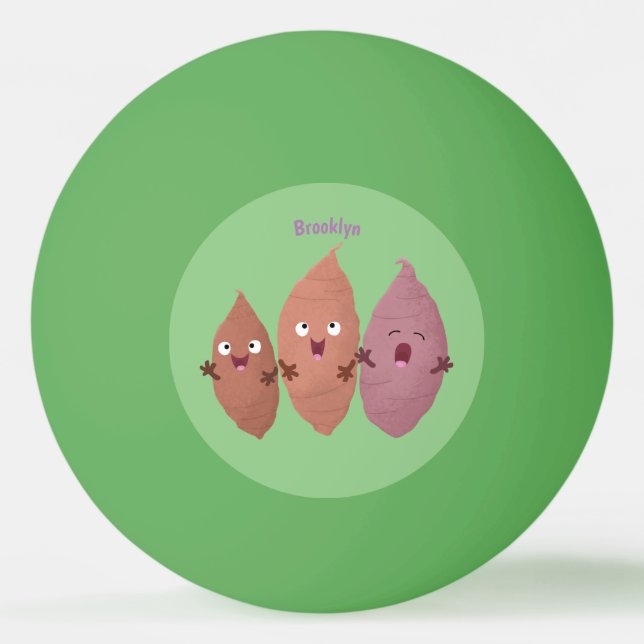 Tecknad av matpotatis, matpotatis pingisboll (Framsidan)