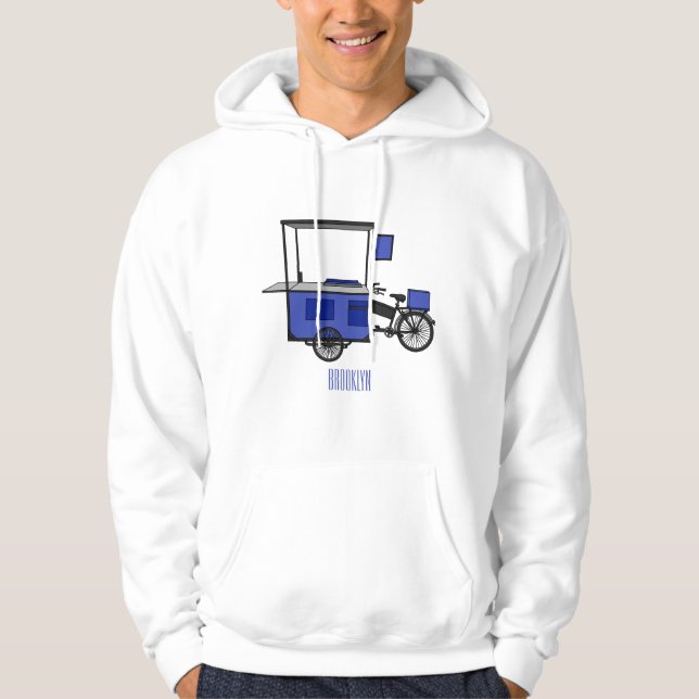 Tecknad av matvagn hoodie (Framsida)