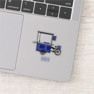 Tecknad av matvagn klistermärken