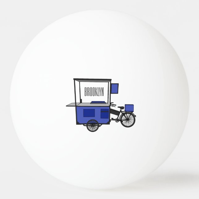 Tecknad av matvagn pingisboll (Framsidan)