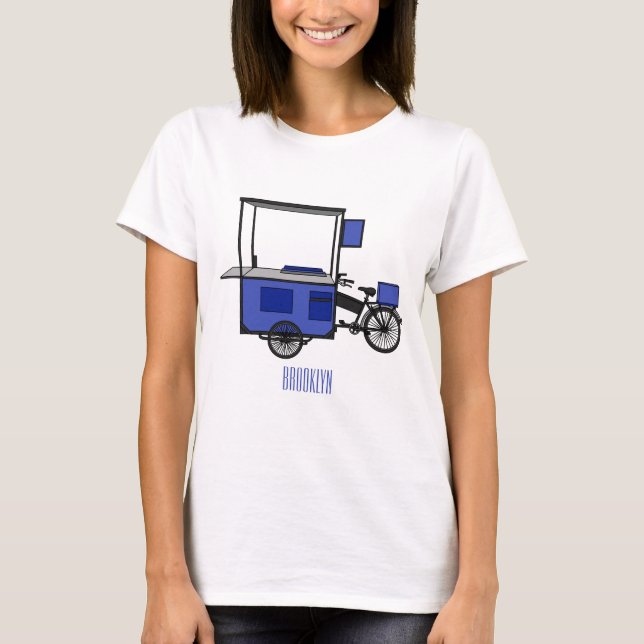 Tecknad av matvagn t shirt (Framsida)