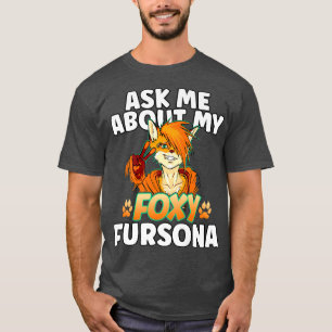 Tecknad av med sött hårig fersona-kläder lustigt f t shirt