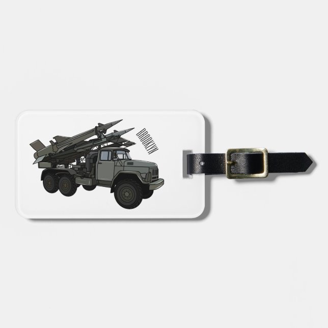 Tecknad av missile fordon bagagebricka (Horisontell Framsida)