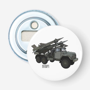 Tecknad av missile fordon flasköppnare