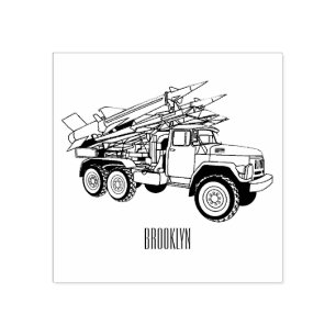 Tecknad av missile fordon stämpel