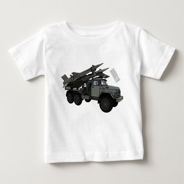 Tecknad av missile fordon t shirt (Framsida)