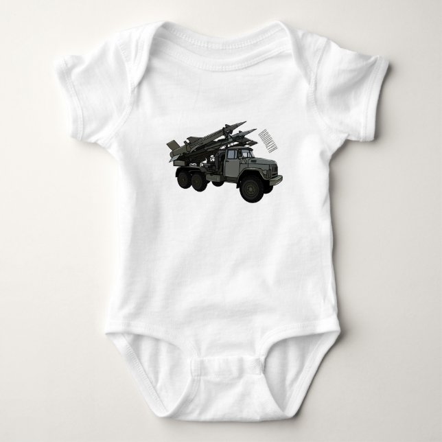 Tecknad av missile fordon t shirt (Framsida)