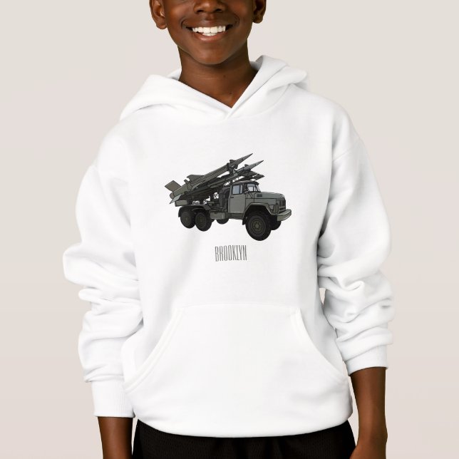 Tecknad av missile fordon t shirt (Framsida)