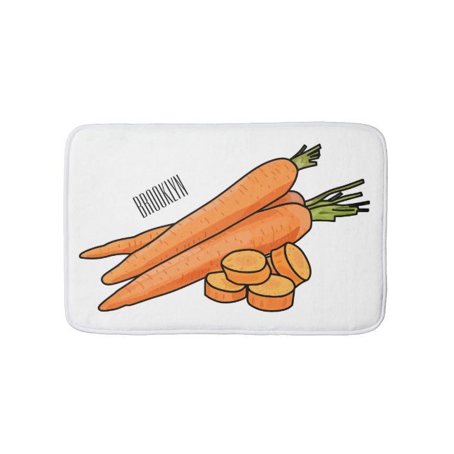 Tecknad av morot badrumsmatta (Framsidan)