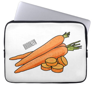 Tecknad av morot laptop fodral