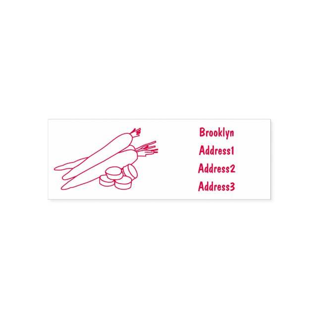Tecknad av morot självfärgande stämpel (Design)