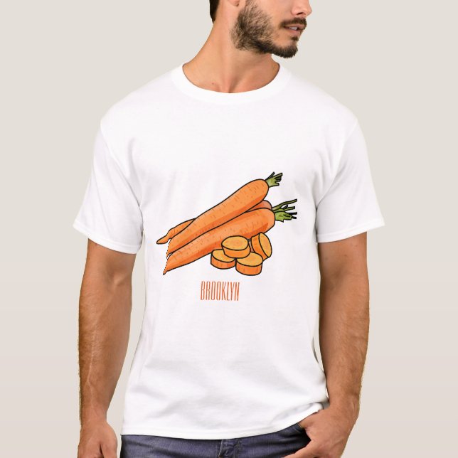 Tecknad av morot t shirt (Framsida)