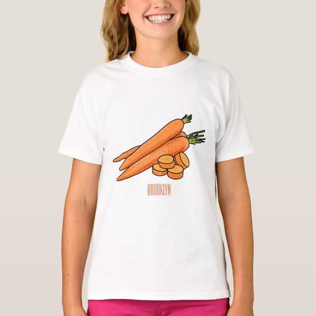 Tecknad av morot t shirt (Framsida)