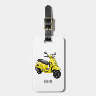 Tecknad av motorcykelns stoppade motorcykel bagagebricka