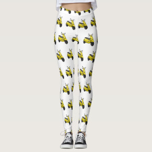 Tecknad av motorcykelns stoppade motorcykel leggings