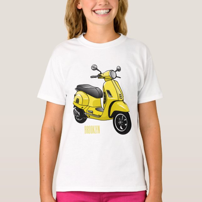 Tecknad av motorcykelns stoppade motorcykel t shirt (Framsida)