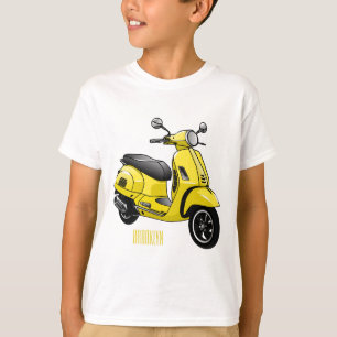 Tecknad av motorcykelns stoppade motorcykel t shirt