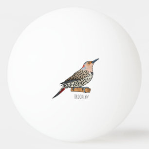 Tecknad av nordflimmer pingisboll