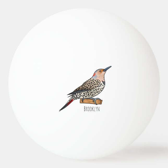 Tecknad av nordflimmer pingisboll (Framsidan)
