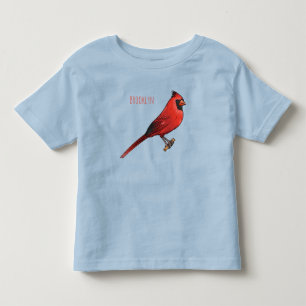 Tecknad av nordlig kardinalfågel t shirt