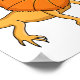 tecknad av orange i  med frigjord nacke-ödla poster (Hörn)