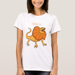 tecknad av orange i med frigjord nacke-ödla t shirt