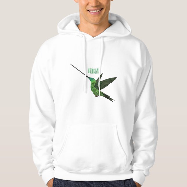 Tecknad av ormnäbbad flingfågel hoodie (Framsida)