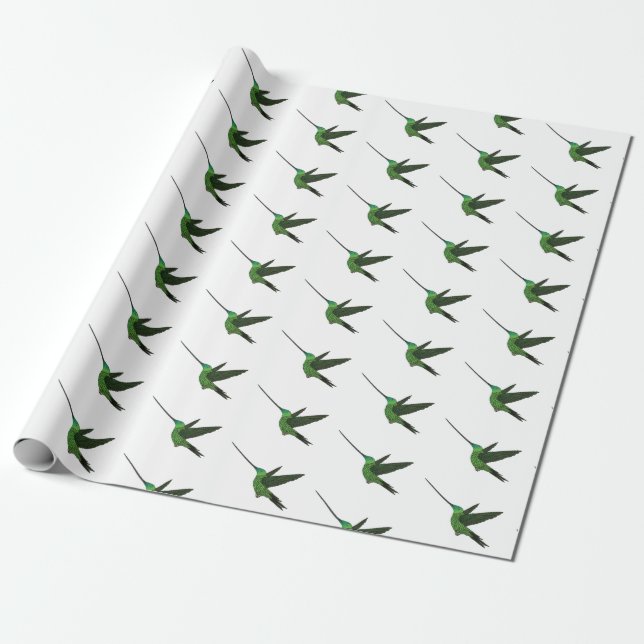 Tecknad av ormnäbbad flingfågel presentpapper (Utrullad)