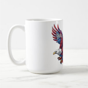 Tecknad av örn, koncept 4:e juli kaffemugg