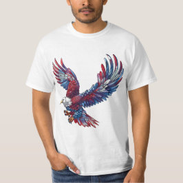 Tecknad av örn, koncept 4:e juli t shirt