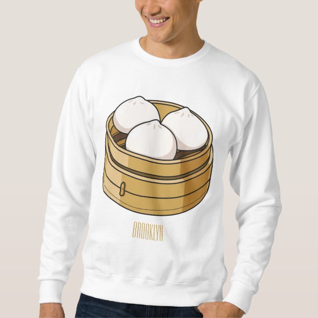 Tecknad av oskärpa lång ärmad tröja (Framsida)