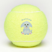 Tecknad av Personligen Cute Puppy Hund Blue Pastel