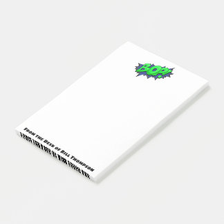 Tecknad av popkonst. Anpassad Toppen Hero Gift Post-it Block