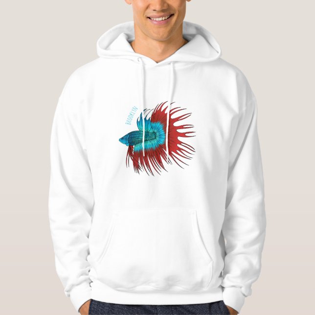 Tecknad av populationsbetta hoodie (Framsida)