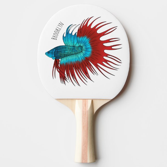 Tecknad av populationsbetta pingisracket (Framsidan)