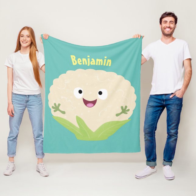 Tecknad av potatis av blomkål lycklig fleecefilt (På plats)