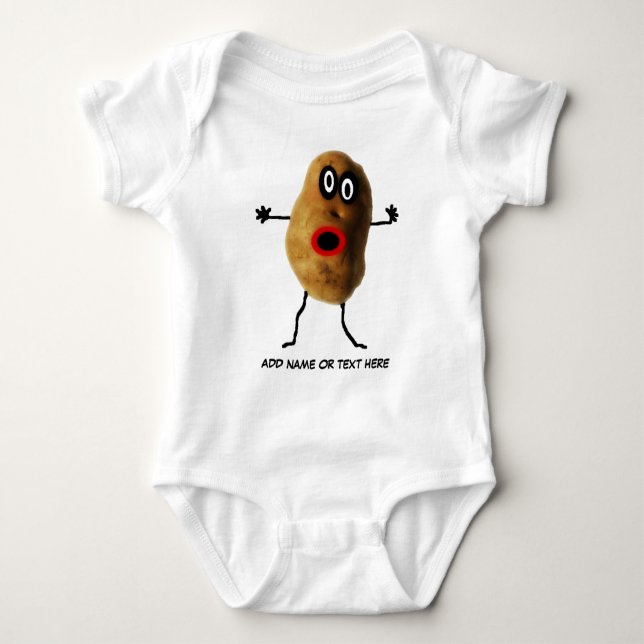 Tecknad av potatis t-shirt (Framsida)