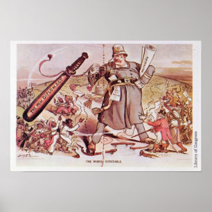 Tecknad av presidenten Roosevelt Poster