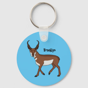Tecknad av Pronghorn antelope Nyckelring