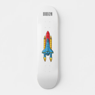 Tecknad av raketfraktens mini skateboard bräda 18,5 cm