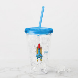 Tecknad av raketfraktens take away mugg