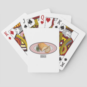 Tecknad av rast gris: casinokort