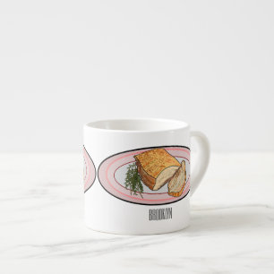 Tecknad av rast gris: espressomugg
